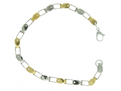 Stainless Steel Chain Shackle Bracelet Gold Links