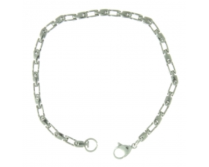 Thin Stainless Steel Chain Shackle Bracelet