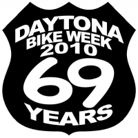 Daytona 2010 Shield Patch Black White