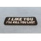 I Like You I Will Kill You Last Patch | Embroidered Patches I Like You I Will Kill You Last Funny Iron on Patch diagonal view