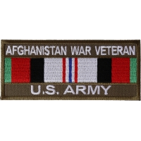 Afghanistan War Veteran US Army Patch Rect | US Military Veteran Patches
