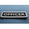 Officer Patch White | US Army Military Veteran Patches Officer Name Tag Patch diagonal view