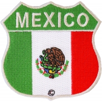 Mexico Shield Flag Patch | Embroidered Patches