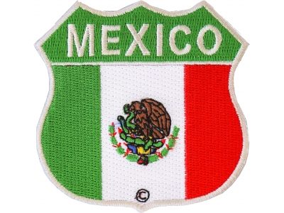 Mexico Shield Flag Patch | Embroidered Patches