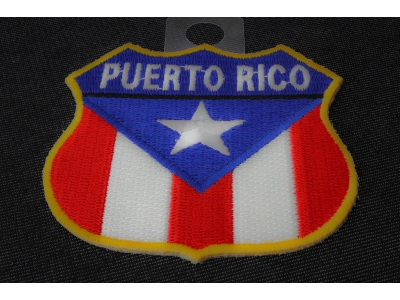 Puerto Rico Shield Flag Patch | Embroidered Patches
