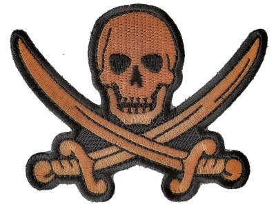Pirate Sword Skull Patch | Embroidered Patches