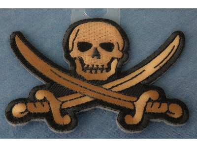 Pirate Sword Skull Patch | Embroidered Patches