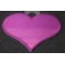 Pink Heart Patch | Embroidered Patches Pink Heart Iron on Patch diagonal view