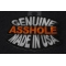 Genuine Asshole Made In USA Funny Patch | Embroidered Patches Genuine Asshole Made In USA Patch diagonal view