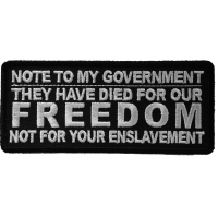 Note To My Government Patch | Embroidered Patches Note To My Government Patch | Embroidered Patches