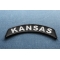 Kansas Patch Iron on State Rocker diagonal view