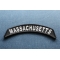 Massachusetts Patch Massachusetts Patch Iron on State Rocker diagonal view
