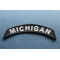 Michigan Patch Michigan Patch Iron on State Rocker diagonal view