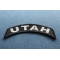 Utah Patch Iron on State Rocker diagonal view