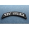 West Virginia Patch West Virginia Patch Iron on State Rocker diagonal view