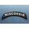 Wisconsin Patch Wisconsin Patch Iron on State Rocker diagonal view