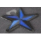 Blue Black Star Patch | Embroidered Patches Blue Star Patch diagonal view