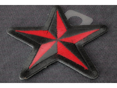 Red Black Star Patch | Embroidered Patches