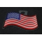 Waving US Flag Patch diagonal view