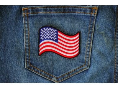 Waving US Flag Patch | Embroidered Patches