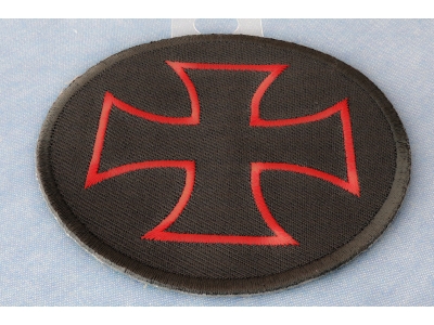 Iron Cross Patch Red Black