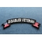 Disabled Veteran Patch with American Flag Tips diagonal view