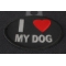 I Love My Dog Patch | Embroidered Patches I Love My Dog Iron on Morale Patch diagonal view
