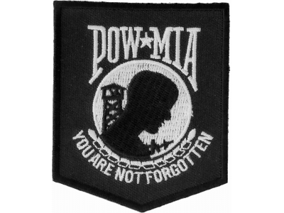 POW MIA Patch Black White | US Military Veteran Patches