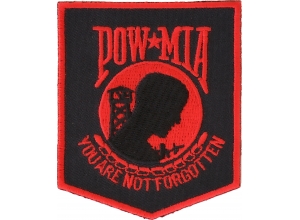 POW MIA Patch Black Red | US Military Veteran Patches