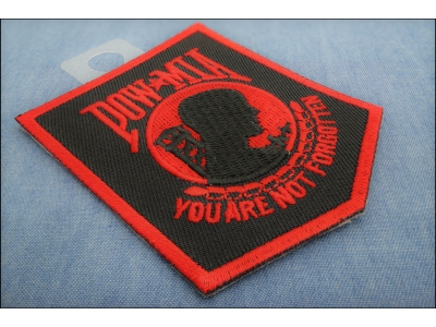 POW MIA Patch Black Red | US Military Veteran Patches