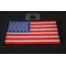 American Flag Patch with Black Borders diagonal view