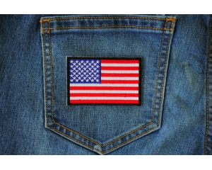 US Flag Black Border Patch 3 Inch | Embroidered Patches