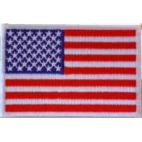 Us Flag White Border Patch | Embroidered Patches