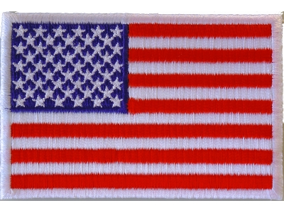 Us Flag White Border Patch | Embroidered Patches