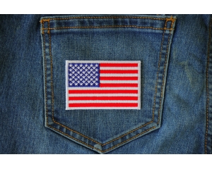 Us Flag White Border Patch | Embroidered Patches