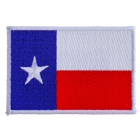 Texas Flag White Border Patch | Embroidered Patches