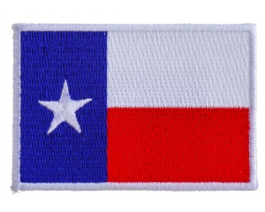 Texas Flag White Border Patch | Embroidered Patches