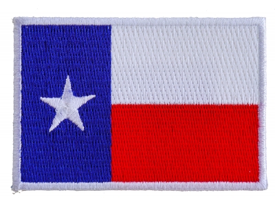 Texas Flag White Border Patch | Embroidered Patches