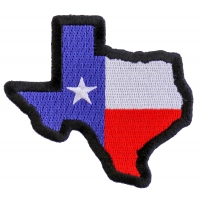 Texas Map Texas Flag Black Border Patch | Embroidered Patches