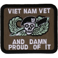 Vietnam Vet And Damn Proud Of It Patch | US Military Vietnam Veteran Patches