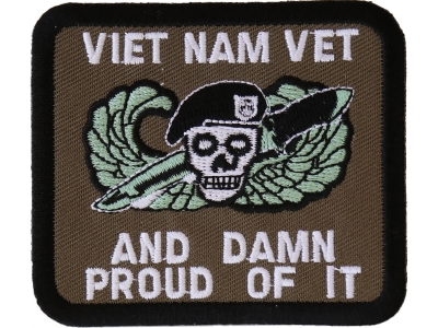 Vietnam Vet And Damn Proud Of It Patch | US Military Vietnam Veteran Patches