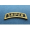 Sniper Rocker Patch | US Army Military Veteran Patches Sniper Rocker Patch diagonal view
