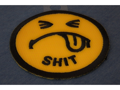Shit Smiley Face Patch | Embroidered Patches