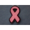 Small Pink Ribbon Breast Cancer Awareness Patch diagonal view