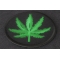 Marijuana Leaf Novelty Iron on Patch diagonal view