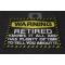 Warning Retired Knows It All Funny Iron on Patch diagonal view