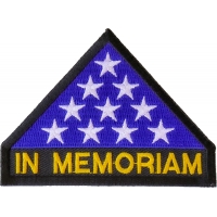 In Memoriam Folded Flag Patch | US Military Veteran Patches