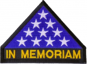 In Memoriam Folded Flag Patch | US Military Veteran Patches