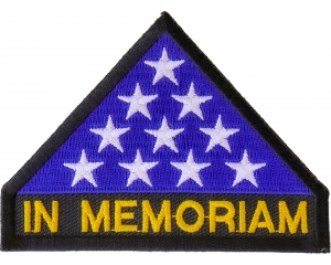 In Memoriam Folded Flag Patch | US Military Veteran Patches