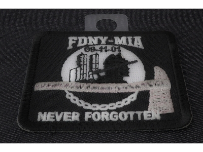 FDNY MIA Never Forgotten Patch | Embroidered Patches